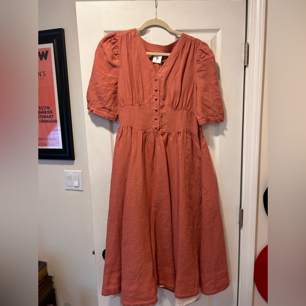 Son de Flor Terracotta Midi Dress